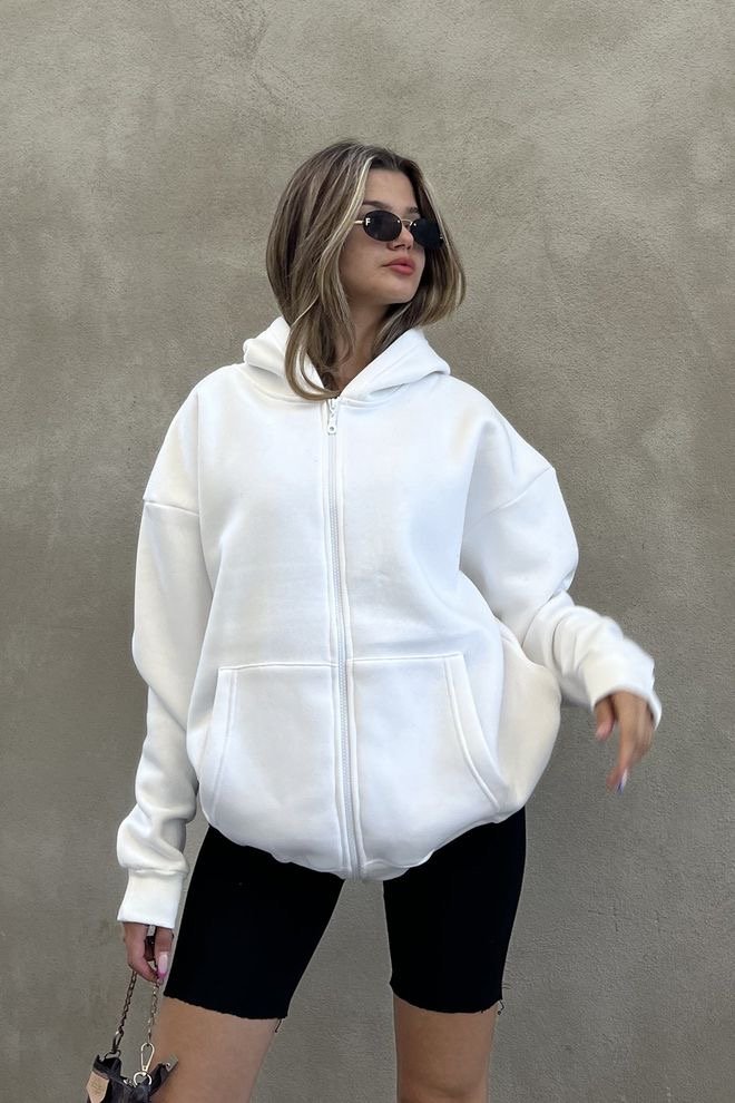 witte hoodie