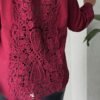 Rode blouse met kanten rug rode blouse