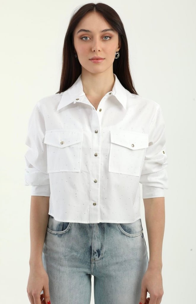 Witte blouse dishe